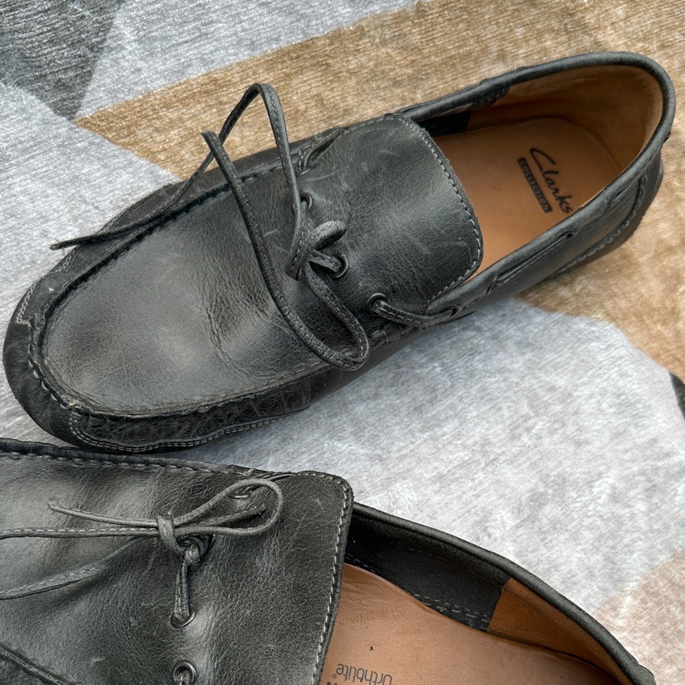 Clarks Men's charcoal grey‎ Leather Loafers
